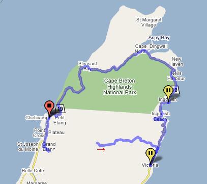 Cabot trail route